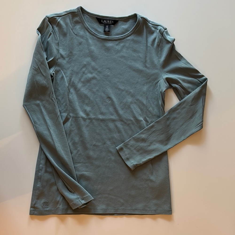 Women's Blue Long Sleeve Top